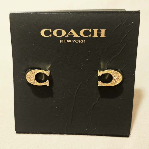 Coach Signature C Stud Earrings - Picture 3 of 6